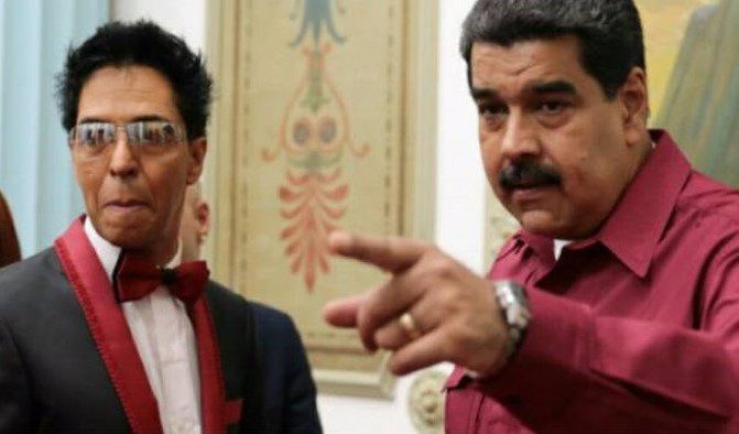 Bonny Cepeda y Nicolás Maduro