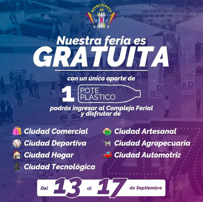Precio de las entradas al Complejo Ferial de la Feria Internacional de Barquisimeto 2023