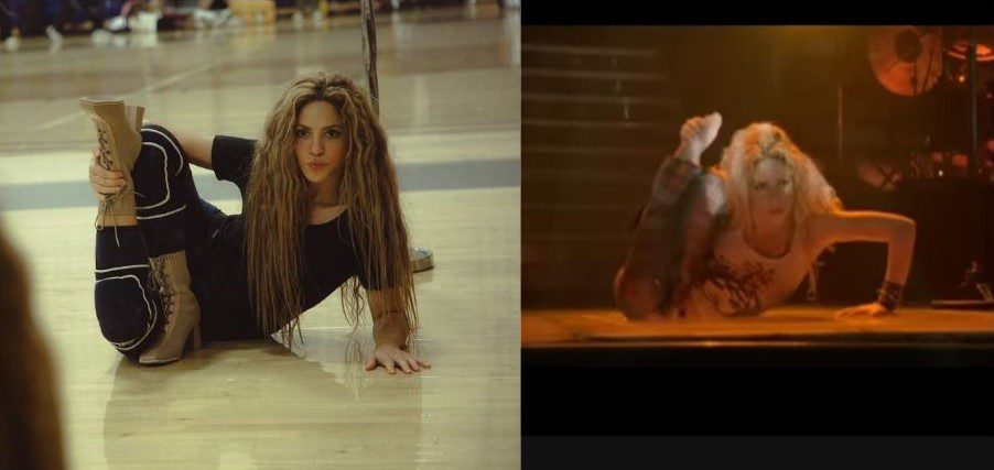 Shakira haciendo la pose de 'Estoy aquí'